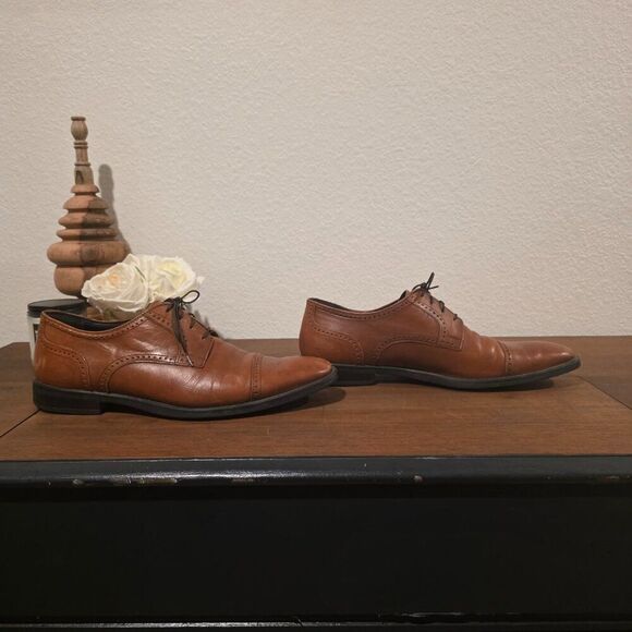 Bruno Magli Lansdale Leather Lace Up Cap Toe Oxfords Shoes Sz 14 main image 5